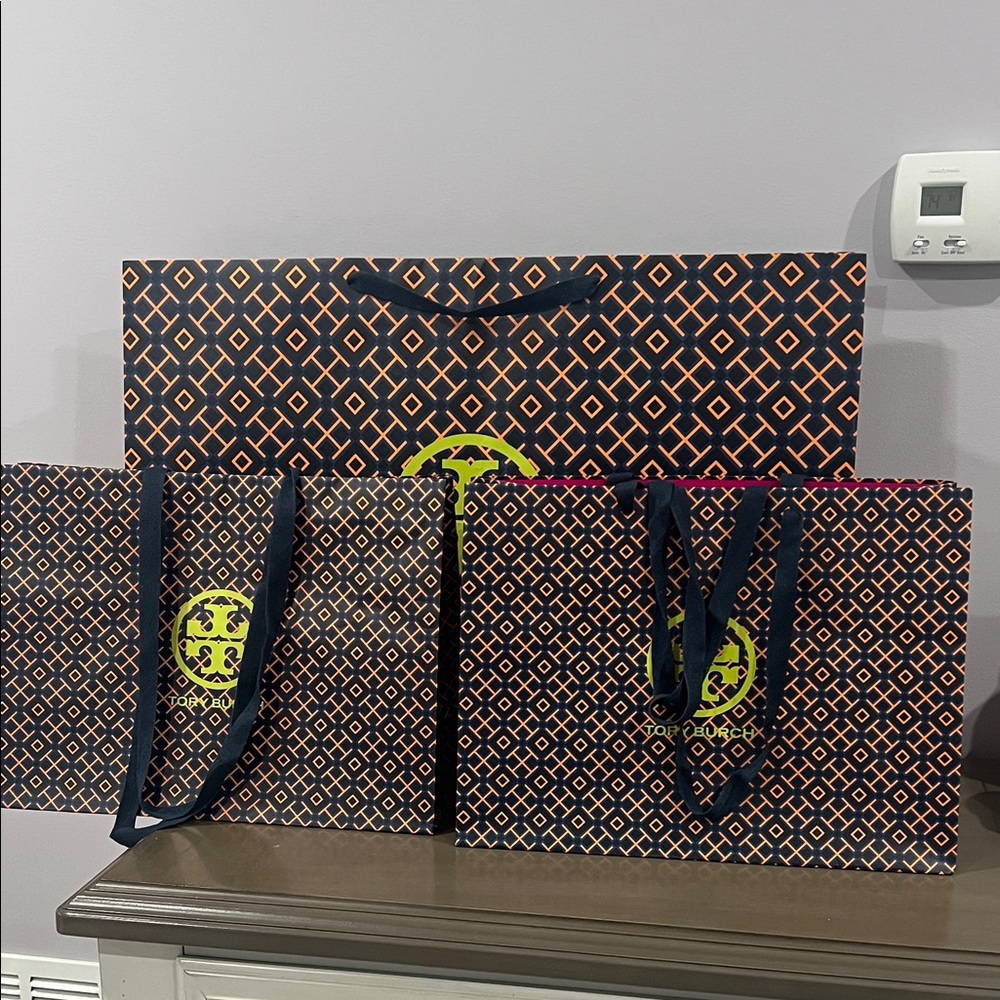 Tory Burch Large Shopping Bag and Two Medium Shopping Bags